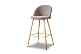Барный стул 373B dark beige/wood